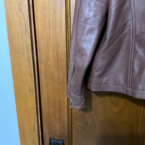 Basket weave leather jacket plus - Picture 8 of 8